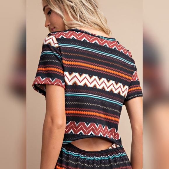 ee:some Open Back Short Sleeved MIDI DRESS Size Large - Picture 3 of 5